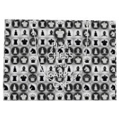 Spielen Sie Schach und machen Sie weiter Große Geschenktüte (Rückseite)