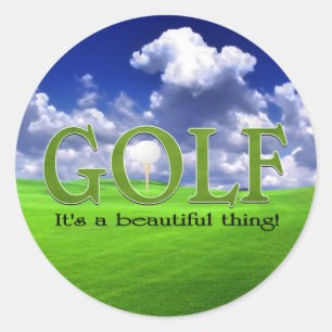 Spielen Sie sein eine schöne Sache Golf Runder Aufkleber