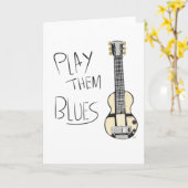 Spielen Sie sie Blues - Gruß-Karte Karte (Gelbe Blume)