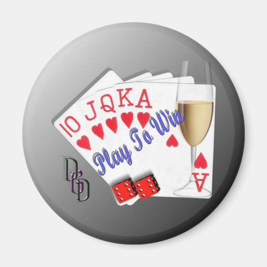 Spielen Sie um zu gewinnen Magnet (Vorne)