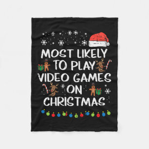 Spielen Sie wahrscheinlich Video Games Weihnachten Fleecedecke