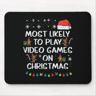 Spielen Sie wahrscheinlich Video Games Weihnachten Mousepad