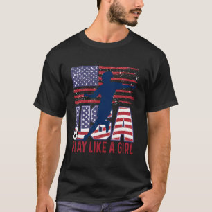 Spielen Sie wie die Fahne der US-Flagge Fußball-Te T-Shirt