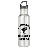 Spielen Sie wie eine Dame wie ein Beskifahren (450 Edelstahlflasche (Vorderseite)