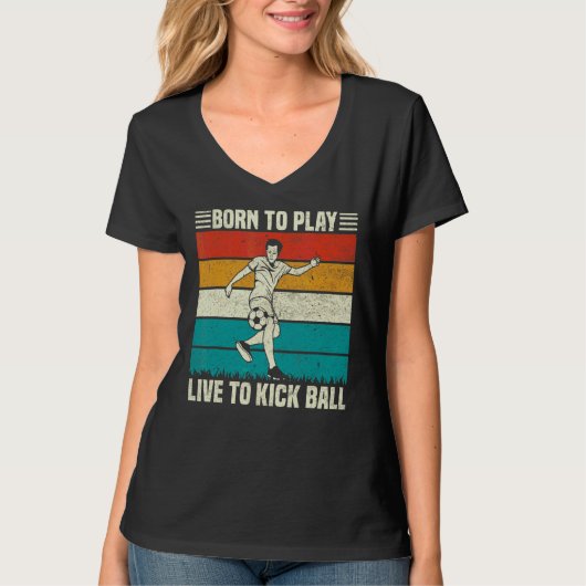 Spielen und Live, um den Fußballspieler von Ball z T-Shirt (Vorderseite)