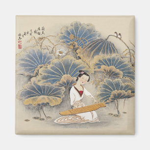 Spielen von Musik durch Lotus-Teich Magnet