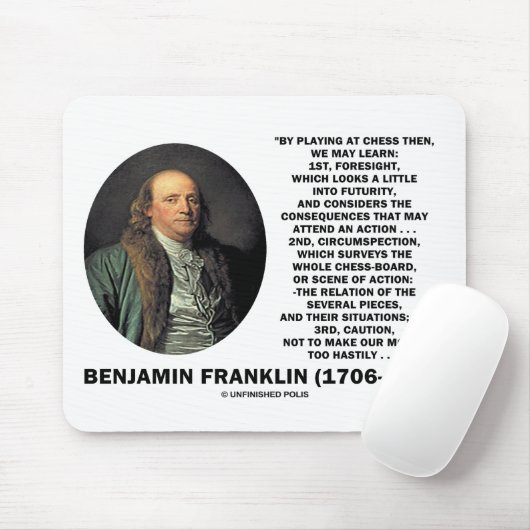 Spielen von Schach-Vorsicht-Benjamin Mousepad (Mit Mouse)