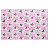 SPIELEN WIE EIN MÄDCHEN PERSONALISIERTER TENNIS FA STOFF (Fat Quarter (45,7 x 55,9 cm))