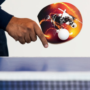 Spielen wie ein Ninja-Krieger Tischtennis Schläger