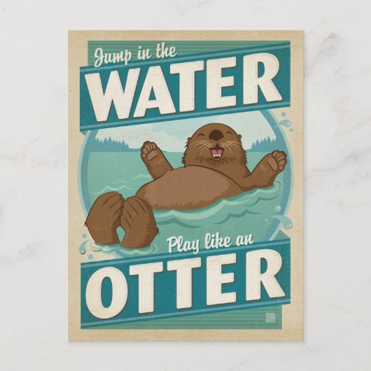 Spielen wie ein Otter Postkarte (Vorderseite)