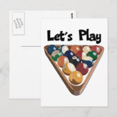 Spielen wir Billard Postkarte (Vorne/Hinten)