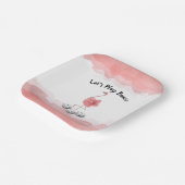 Spielen wir Bunco Pink Flamingo Pappteller (Gewinkelt)