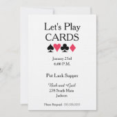 Spielen wir Cards Pot Luck Supper Einladung (Vorderseite)