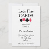 Spielen wir Cards Pot Luck Supper Einladung (Vorderseite)