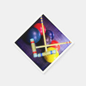 Spielen wir Croquet Grunge Style Serviette (Ecke)