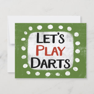 Spielen wir Darts Grußkarte Karte