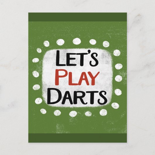 Spielen wir Darts Postcard Postkarte (Vorderseite)