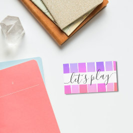 Spielen wir das Rainbow Playdate Parent Networking Telefonnummerkarte