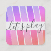 Spielen wir die Rainbow Playdate Mommy Calling Car Telefonnummerkarte (Vorderseite)