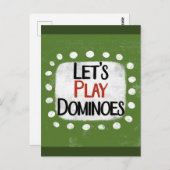 Spielen wir Dominoes Postcard Postkarte (Vorne/Hinten)