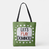 Spielen wir Dominoes Tote Bag Tasche (Rückseite)