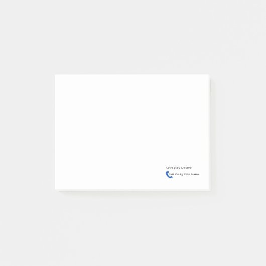 Spielen wir ein Spiel Post-it Klebezettel (Vorderseite)