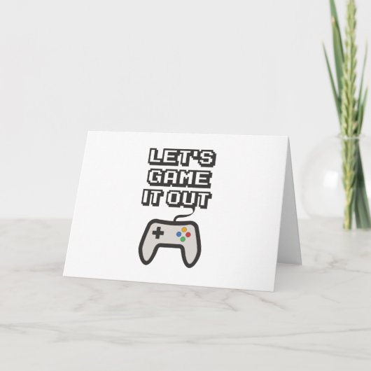 Spielen wir es aus karte (Vorderseite)