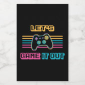 Spielen wir es aus - Retro-Stil Lebensmitteletikett (Einzelnes Label)