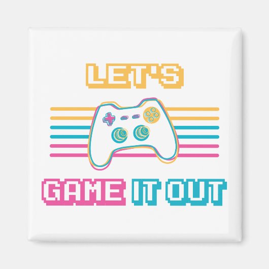 Spielen wir es aus - Retro-Stil Magnet (Vorne)