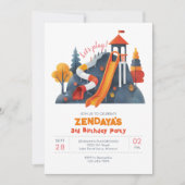 Spielen wir Geburtstagsfeier Einladung (Vorderseite)