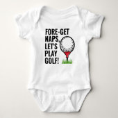 Spielen wir Golf Funny Baby Strampler (Vorderseite)