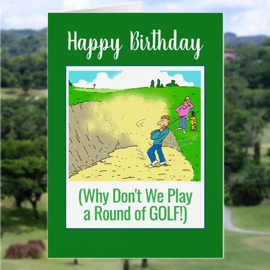 Spielen wir Golf! Funny Happy Birthday Golfer