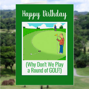 Spielen wir Golf! Happy Birthday Golfer