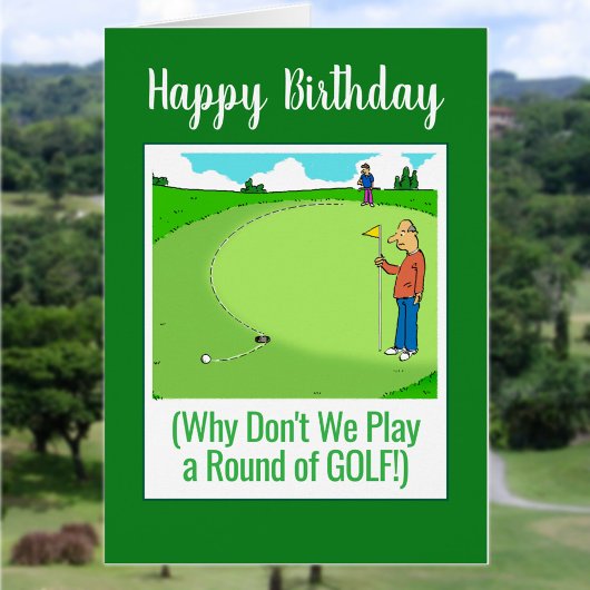 Spielen wir Golf! Happy Birthday Golfer