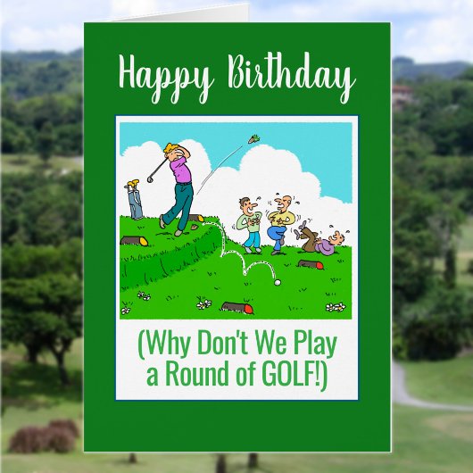 Spielen wir Golf! Happy Birthday Golfer