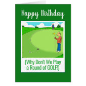 Spielen wir Golf! Happy Birthday Golfer (Vorne)