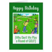 Spielen wir Golf! Happy Birthday Golfer (Vorne)