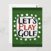 Spielen wir Golf Postcard Postkarte (Vorne/Hinten)