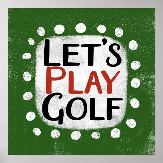 Spielen wir Golf Poster Wall Art (Vorne)