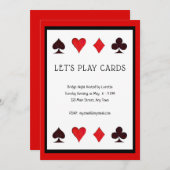 Spielen wir Karten, eine Kartenspiel-Party Einladu Einladung (Vorne/Hinten)