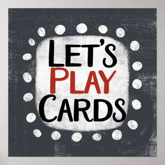 Spielen wir Karten Poster Wall Art (Vorne)