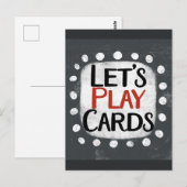 Spielen wir Karten Postkarte (Vorne/Hinten)