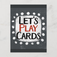 Spielen wir Karten Postkarte