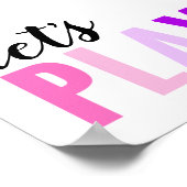 Spielen wir Lila Spielzimmer Pink Poster (Ecke)