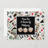 Spielen wir Mahjong Postkarte (Vorne/Hinten)