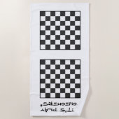 Spielen wir Spielhandtuch - Schachbretter Strandtuch (Vorderseite)