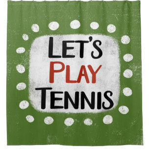 Spielen wir Tennis-Duschvorhang Duschvorhang