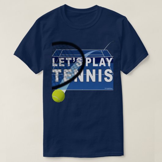 Spielen wir Tennis Hardcourt T-Shirt (Design vorne)