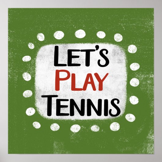 Spielen wir Tennis Poster Wall Art (Vorne)