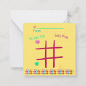 Spielen wir Tic Tac Toe Valentine Mitteilungskarte (Rückseite)